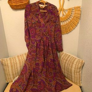 Ms Chaus vintage button up dress size 8